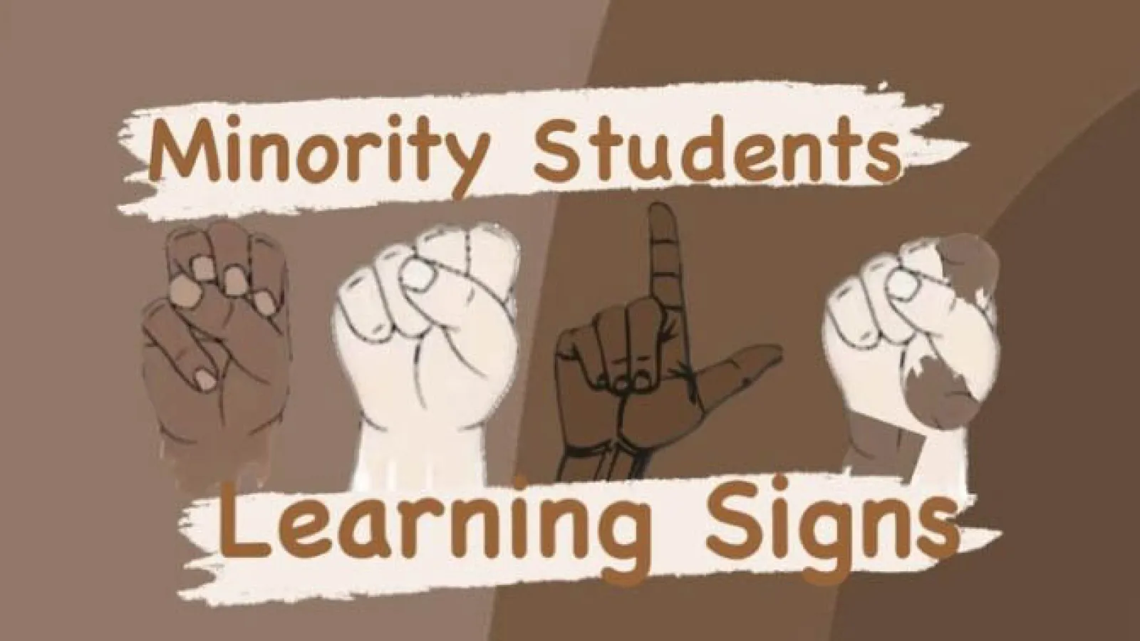 Minority Students Learning Signs