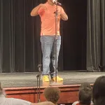 Harold Foxx performs at Newark campus